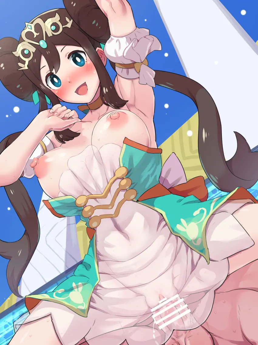Image 1girls,breasts,female,hi_res,light-skinned_female,light_skin,long_hair,1boy,blue_eyes,male,penis,pokemon,sex,twin_buns,huge_breasts,light-skinned_male,censored,brown_hair,nintendo,twintails,official_alternate_costume,alternate_costume,tiara,rosa_(pokemon),pokemon_bw2,pokemon_masters,rosa_(champion)_(pokemon_masters),has_uncensored_version,boris_(noborhys)