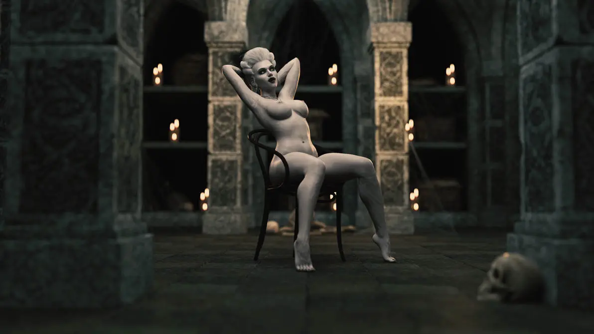 Image 1girls,female,white_hair,nude,nude_female,completely_nude,original,pale_skin,completely_nude_female,3d,vampire,vampire_girl,pale_skinned_female,skull,ironclawroo,victoria_(ironclawroo)