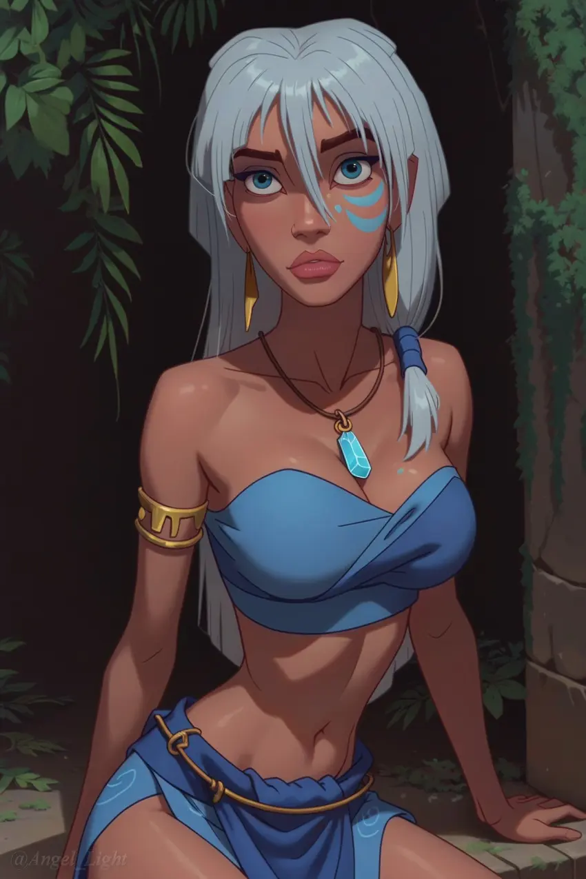 Image 1girls,female,white_hair,blue_eyes,disney,ai_generated,angel_light,angel_light_(artist),atlantis:_the_lost_empire,kida