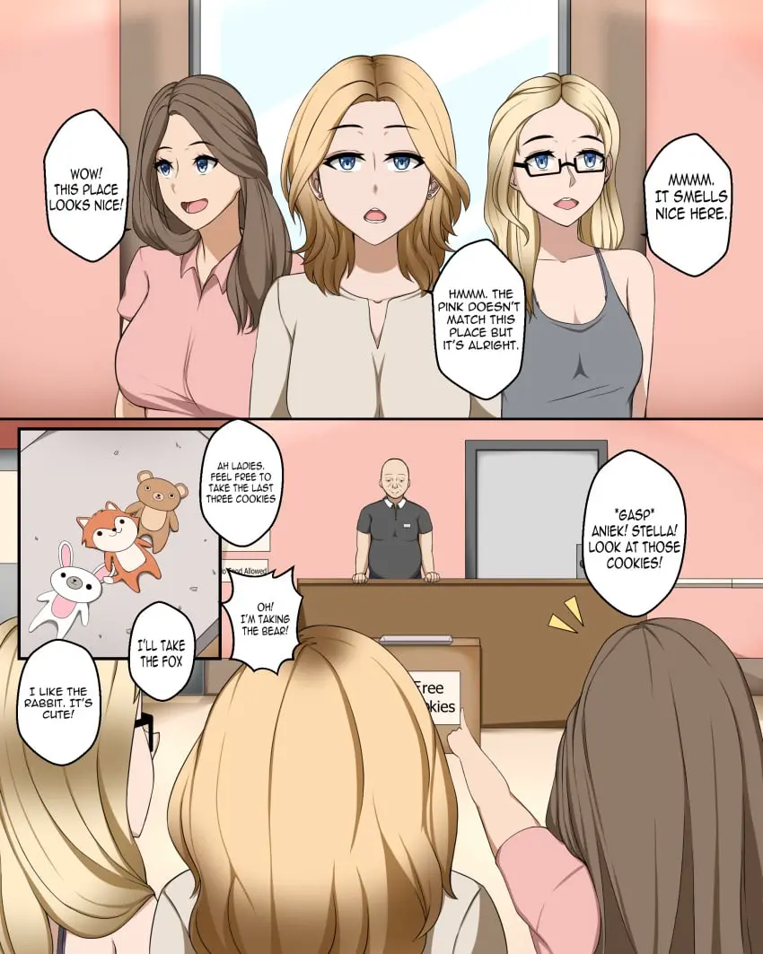 Image big_breasts,breasts,female,blue_eyes,multiple_girls,text,blonde_hair,original,english_text,3girls,original_characters,english,toui