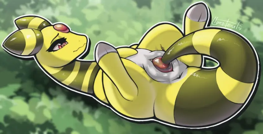 Image female,solo,pokemon,pokemon_(species),pussy,tail,tongue_out,lying,on_back,tongue,digital_media_(artwork),eyebrows,eyelashes,nintendo,genital_fluids,masturbation,bodily_fluids,genitals,2024,signature,feral,vaginal_fluids,generation_2_pokemon,llametsul,ampharos,tail_fetish,tail_play,tail_masturbation