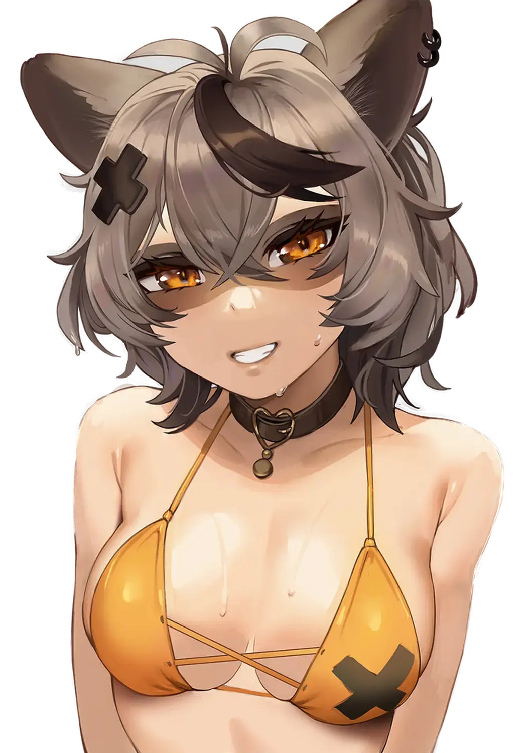 Image breasts,female,light_skin,looking_at_viewer,smile,short_hair,sweat,bikini,two_tone_hair,virtual_youtuber,teeth,tagme,medium_breasts,half-closed_eyes,sweatdrop,two-tone_hair,ear_piercing,bikini_top,neckwear,indie_virtual_youtuber,nervous_smile,tagme_(artist),png,messy_hair,transparent_background,alpha_channel,light_skinned_female,for_sticker_use,sticker_template,transparent_png,fluffy_ears,whisperingfornothing,snuffy,wfn_art(artist)