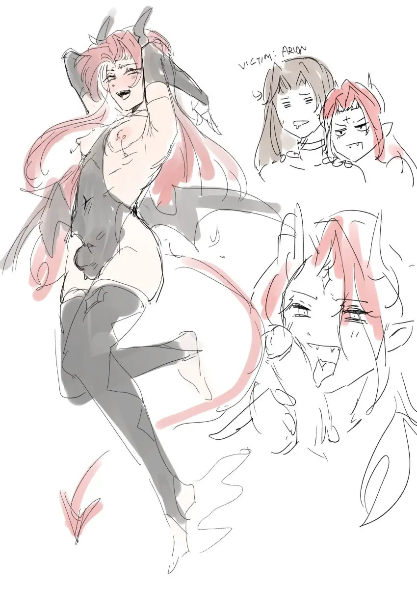 Image breasts,breasts_out,long_hair,looking_at_viewer,nipples,open_mouth,red_eyes,smile,very_long_hair,licking_penis,male,oral,penis,thighhighs,red_hair,thighs,fellatio,armpits,2boys,femboy,male_only,arms_behind_head,bare_thighs,wings,piercing,text,demon_boy,brown_hair,nintendo,bulge,fangs,fire_emblem,english_text,leg_up,leotard,nipple_piercing,teasing,full_body,stirrup_legwear,horny,naughty_face,standing_on_one_leg,fire_emblem:_genealogy_of_the_holy_war,penis_base,incubus,byebyefrog,arion_(fire_emblem),julius_(fire_emblem)