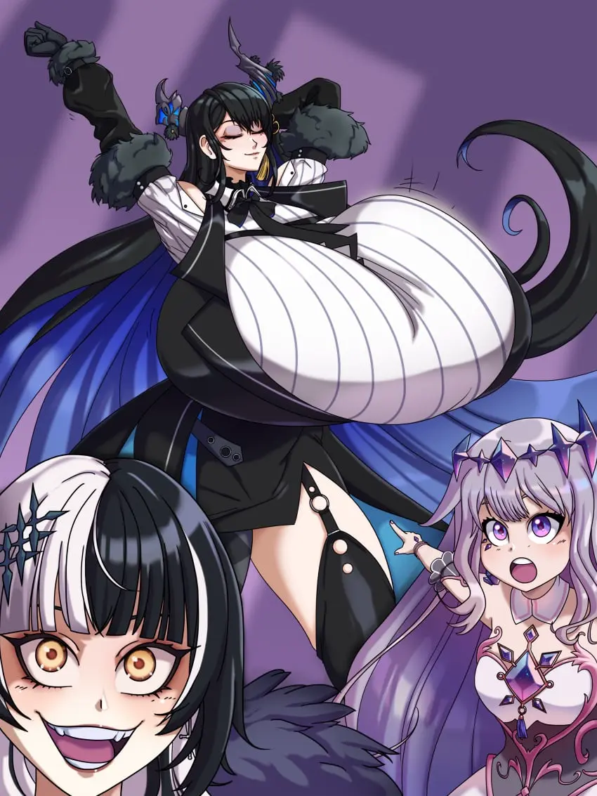 Image big_breasts,breasts,clothing,female,female_only,large_breasts,female_focus,virtual_youtuber,huge_breasts,massive_breasts,busty,hololive,smug,3girls,top_heavy,meme,hololive_english,shiori_novella,png,showing_off,nerissa_ravencroft,spiralingstaircase,showing_off_breasts,koseki_bijou,pointing_soyjak