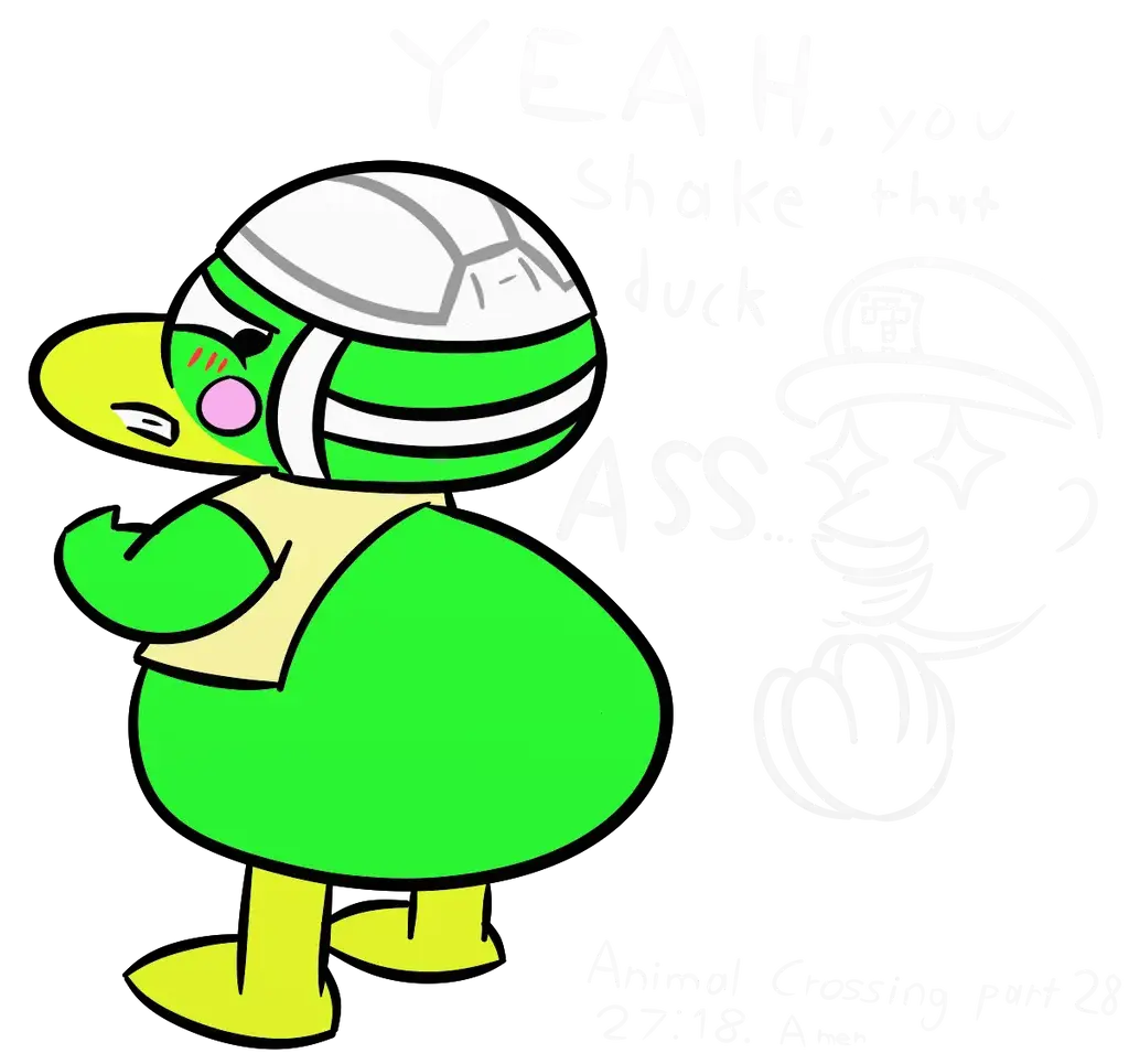 Image 1boy,male,embarrassed,2boys,femboy,male_only,fat_ass,what,animal_crossing,meme,vinesauce,vinny_(vinesauce),looking_at_self,looking_at_ass,duck,shitpost,why,gyroesehni,scoot_(animal_crossing)