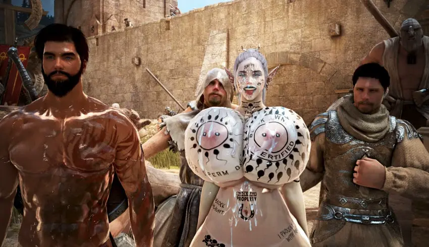 Image breasts,female,tattoo,huge_breasts,elf,3d,humiliation,bimbo,body_writing,qos,queen_of_spades,dark_elf,degradation,screenshot,tattoos,onahole,elves,cumdumpster,bdo,black_desert_online,cow_tits,snow_elf,yourbdowhore