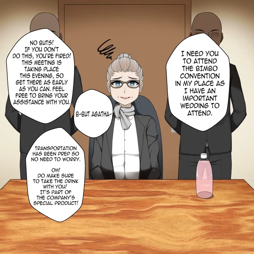 Image 1girls,female,blue_eyes,glasses,text,original,original_character,english_text,english,older_female,toui