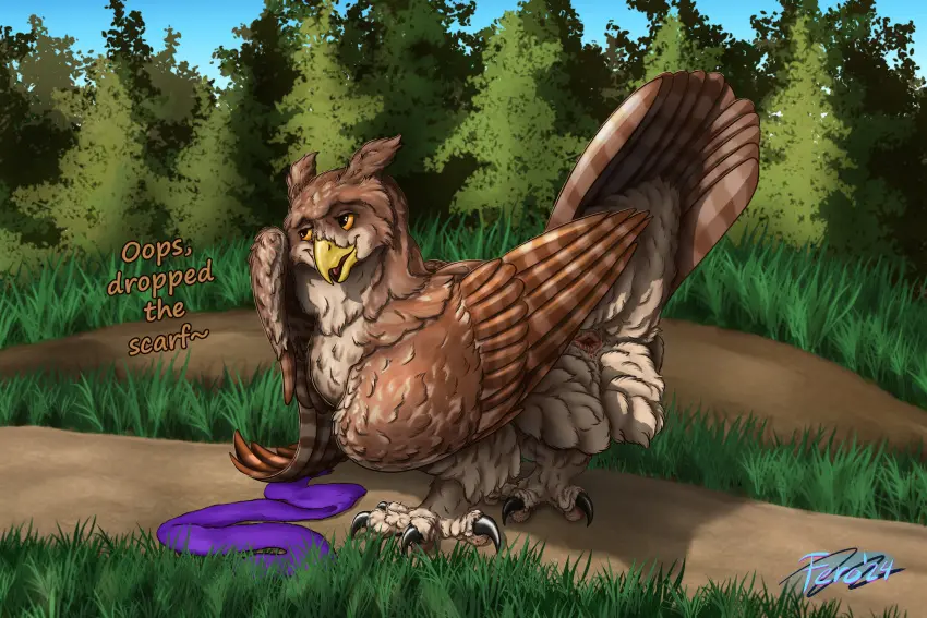 Image hi_res,solo,feet,shy,tagme,absurd_res,presenting,genitals,avian,beak,bird,owl,toes,animal_genitalia,tuft,scarf,feral,anatomically_correct,talons,cloaca,ear_tuft,horned_owl,true_owl,eurasian_eagle-owl,ferobird