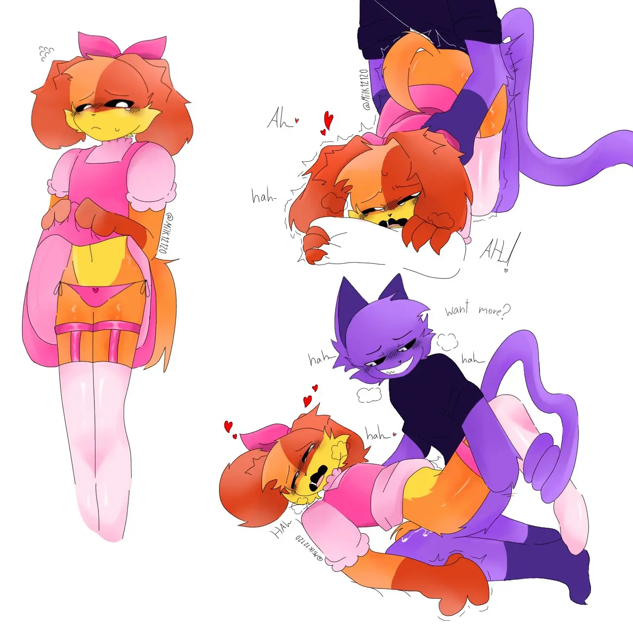 Image furry,sex,anthro,purple_fur,purple_skin,tagme,canine,domestic_dog,fur,feline,furry_only,anthro_only,no_humans,orange_skin,orange_fur,domestic_cat,anthro_on_anthro,dog,critters_(poppy_playtime),poppy_playtime,poppy_playtime_(chapter_3),smiling_critters,cat,catnap,catnap_(poppy_playtime),dogday_(poppy_playtime),dogday,doggy,milk12120