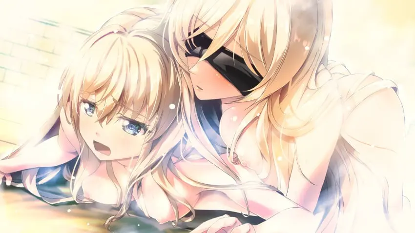 Image big_breasts,blush,breasts,female,highres,large_breasts,long_hair,nipples,open_mouth,shiny_skin,2girls,blue_eyes,multiple_girls,lying,on_back,ass,small_breasts,cowgirl_position,size_difference,blonde_hair,teenager,teenage_girl,looking_pleasured,female_on_top,yuri,female/female,goblin_slayer,younger_female,lesbian,moaning,blindfold,older_female,age_difference,black_blindfold,moaning_in_pleasure,older_female_and_younger_female,implied_fingering,teen_girl,sword_maiden_(goblin_slayer),breasts_against_back,d:,female_moaning,gc3,priestess_(goblin_slayer)
