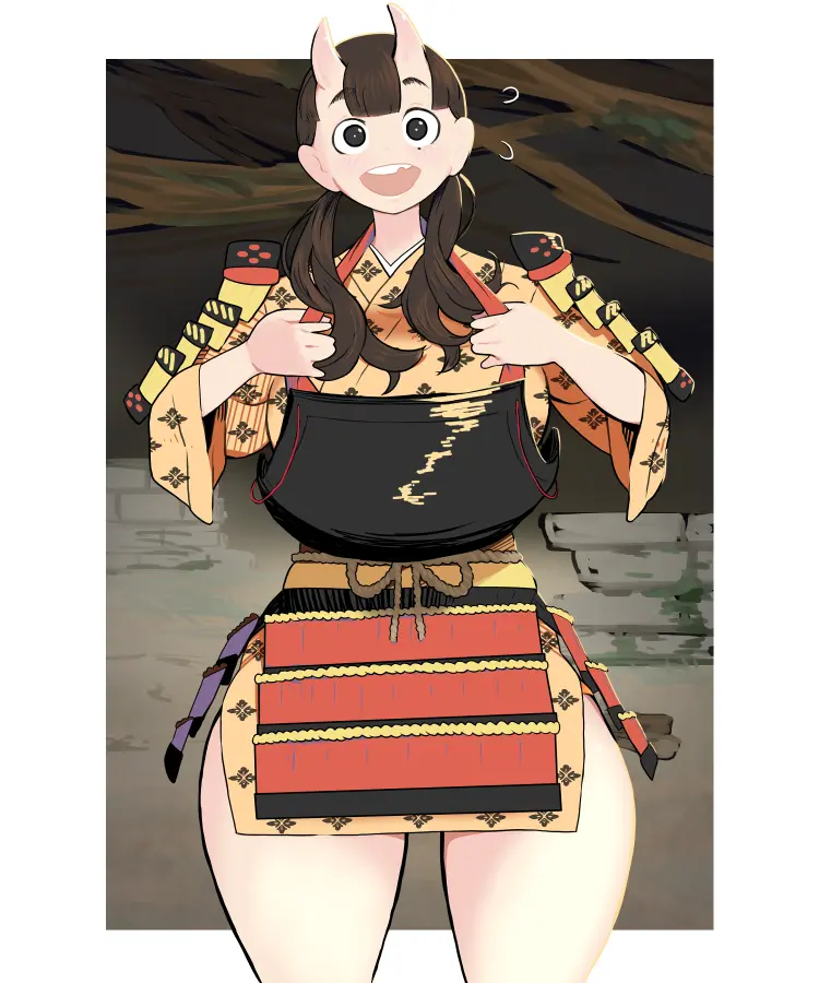 Image black_hair,thick_thighs,wide_hips,horns,dungeon_meshi,inutade_(delicious_in_dungeon),yakumo_ryoujin