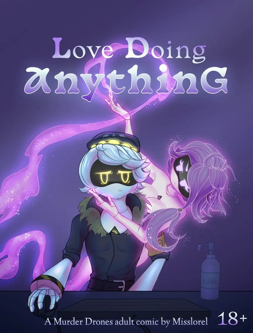 Image 1girls,female,1boy,male,humanoid,male/female,2d,text,comic,comic_page,english_text,robot,robot_girl,robot_humanoid,robot_boy,murder_drones,screen_face,glitch_productions,n_(murder_drones),comic_cover,cover_art,lorelarts,nori_(murder_drones)