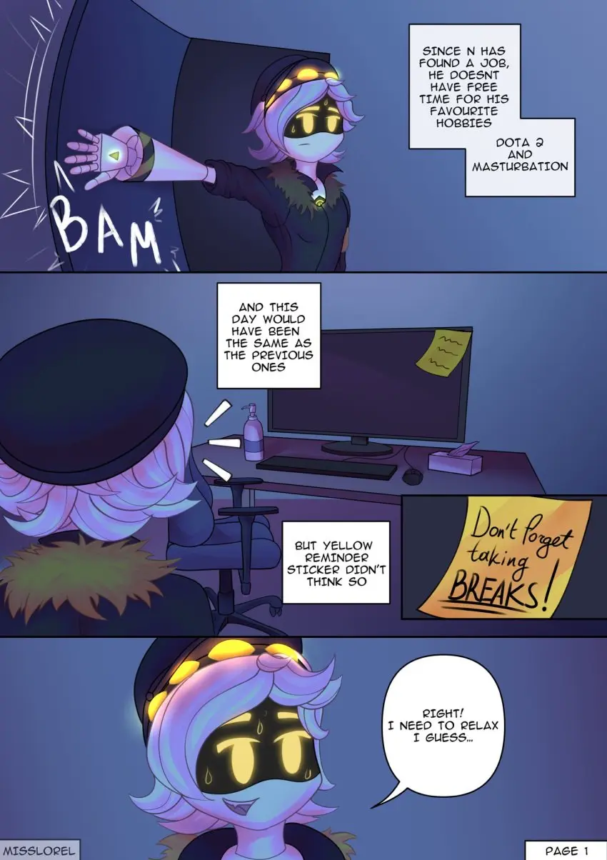Image female,1boy,male,humanoid,male/female,2d,text,comic,comic_page,english_text,robot,robot_humanoid,robot_boy,murder_drones,screen_face,glitch_productions,n_(murder_drones),lorelarts