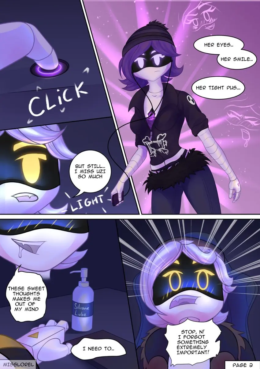 Image 1girls,female,1boy,male,humanoid,male/female,2d,text,comic,comic_page,english_text,talking,robot,robot_girl,robot_humanoid,robot_boy,murder_drones,uzi_(murder_drones),screen_face,glitch_productions,n_(murder_drones),lorelarts