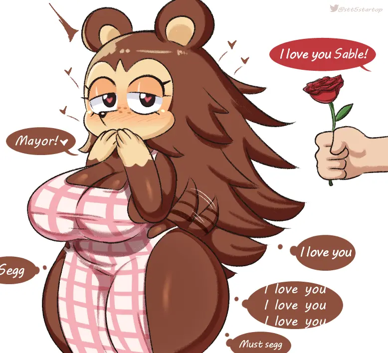 Image big_breasts,breasts,female,furry,thick_thighs,wide_hips,cleavage,huge_breasts,tagme,nintendo,apron,animal_crossing,wholesome,sable_able,startop