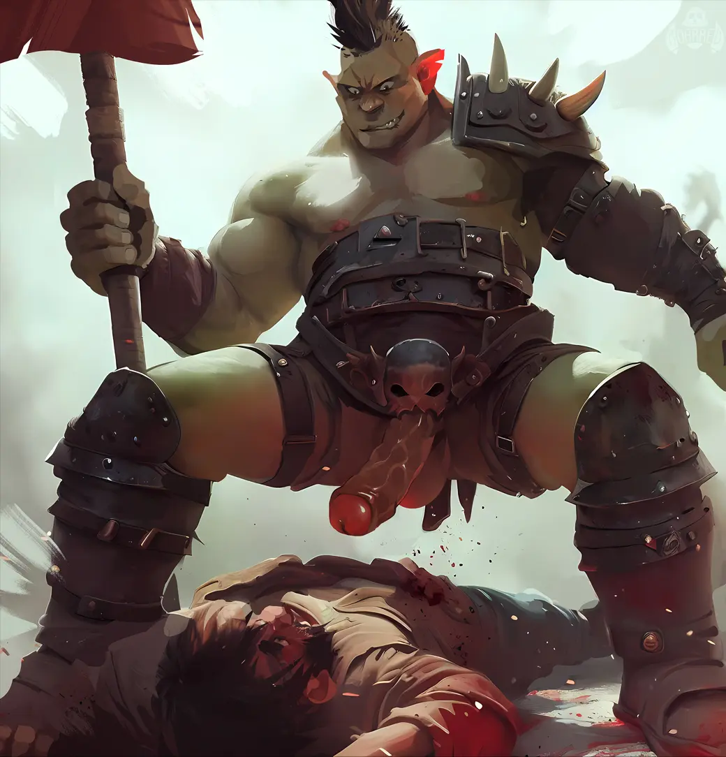 Image human,nipples,black_hair,male,penis,big_penis,duo,erection,humanoid,muscular,muscular_male,male/male,male_only,balls,hair,size_difference,genitals,mammal,pecs,big_dom_small_sub,dominant,dominant_male,interspecies,smaller_male,green_body,abs,humanoid_pointy_ears,larger_male,orc,orc_male,human_on_humanoid,mohawk,smaller_human,dominant_humanoid,muscular_humanoid,humanoid_dominating_human,larger_humanoid,boarred