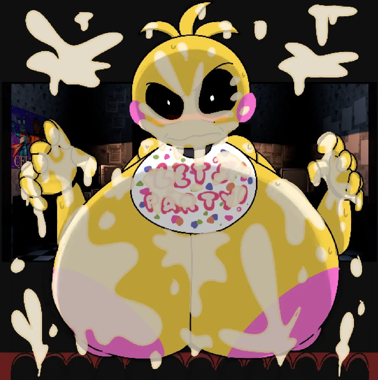 Image breasts,female,female_only,solo,cum,nude,huge_breasts,breasts_bigger_than_head,pov,public,hanging_breasts,teasing,robot,robot_girl,casual,casual_nudity,five_nights_at_freddy's,theslashfive,public_nudity,toy_chica_(fnaf),jumpscare
