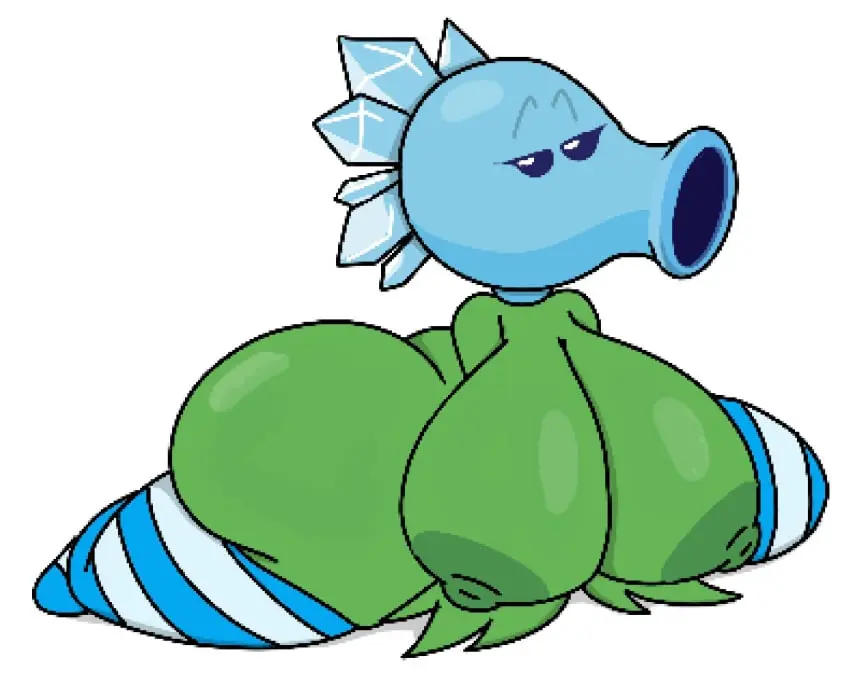 Image breasts,female,female_only,nude,huge_ass,huge_breasts,hanging_breasts,shortstack,teasing,casual,casual_nudity,theslashfive,plants_vs_zombies,snow_pea_(pvz)