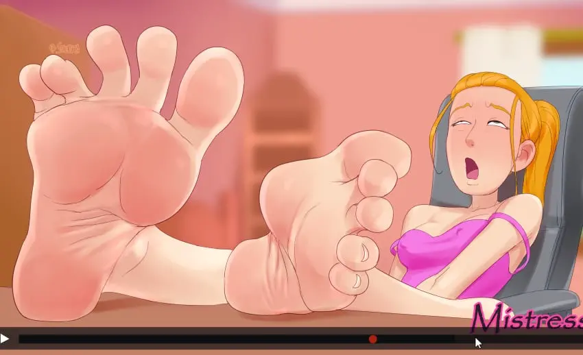 Image 1girls,breasts,female,female_only,solo,barefoot,ponytail,feet,solo_female,2d,foot_fetish,sitting,looking_pleasured,masturbation,soles,nipple_outline,foot_focus,rick_and_morty,summer_smith,full_color,no_penetration,implied_masturbation,fake_video,staerk