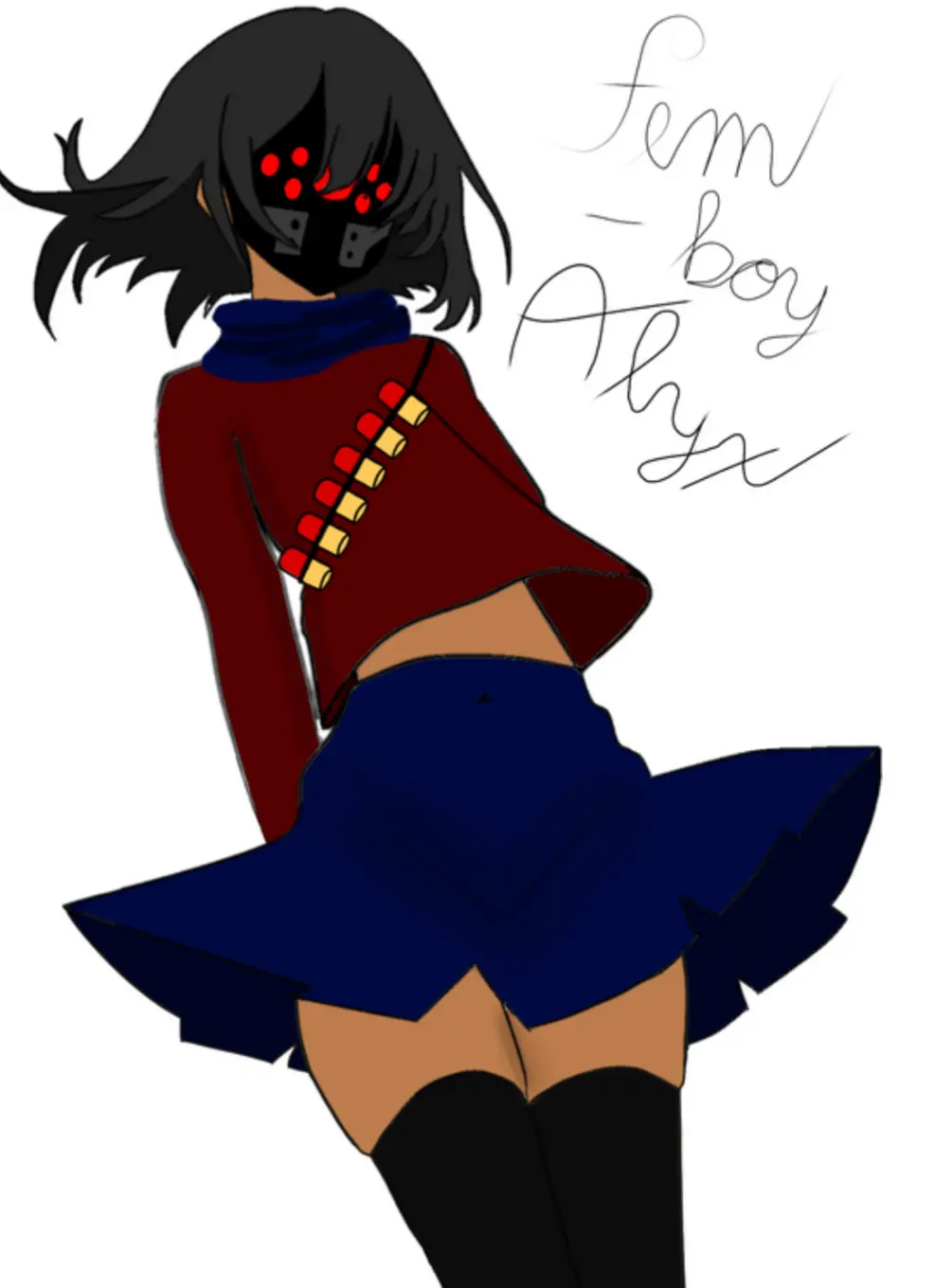 Image grey_hair,male,femboy,tagme,original,original_character,blue_skirt,roblox,red_shirt,roblox_game,source_request,decaying_winter,codename_willow,servo_head
