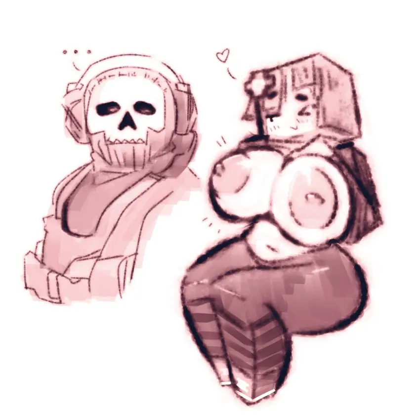 Image 1girls,breasts,female,nipples,1boy,male,big_ass,thick_thighs,midriff,huge_breasts,wink,minecraft,hourglass_figure,shirt_lift,meme,tummy,flirting,call_of_duty,jenny_belle_(slipperyt),call_of_duty_modern_warfare_2_(2022),ghost_(modern_warfare_2),modern_warfare,ghost_stare
