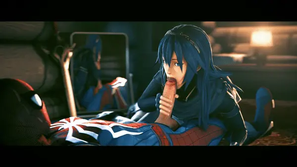 Image 1girls,female,1boy,male,oral,fellatio,artist_request,nintendo,3d,blowjob,animated,fire_emblem,fire_emblem_awakening,lucina_(fire_emblem),crossover,marvel,marvel_comics,spider-man,spider-man_(series),mirror,reflection,source_request,eastern_and_western_character,fellatio_gesture