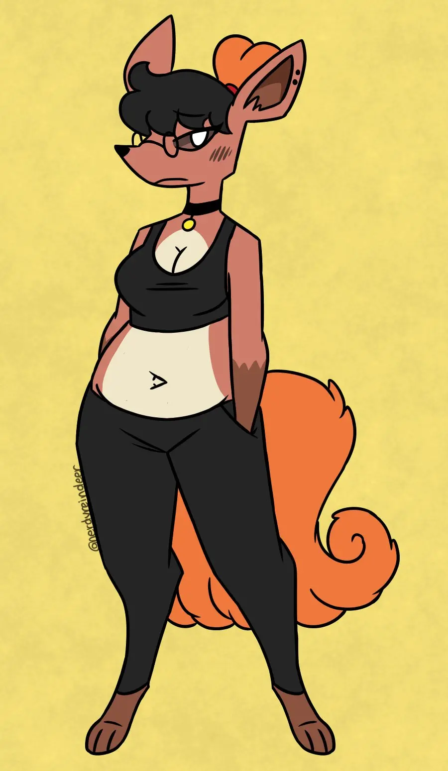 Image big_breasts,breasts,female,female_only,pokemon,pokemon_(species),thick_thighs,wide_hips,cleavage,anthro_only,fully_clothed,vulpix,nerdyreindeer