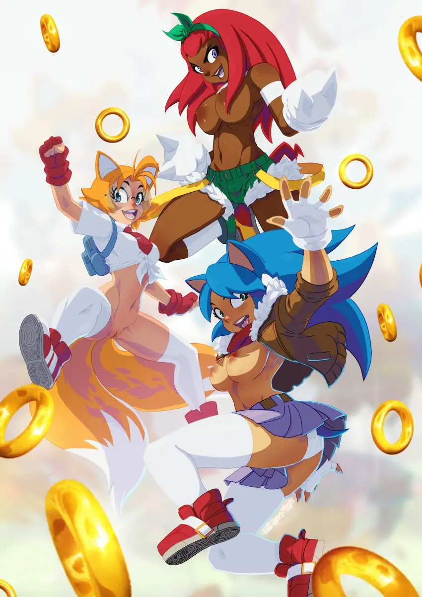 Image big_breasts,breasts,breasts_out,exposed_breasts,female,blue_eyes,gloves,humanized,thick_thighs,athletic,belly_button,glasses,2d,green_eyes,purple_eyes,skirt,black_body,jacket,2d_(artwork),nerdy_female,thin_waist,sega,sonic_(series),sonic_the_hedgehog,sonic_the_hedgehog_(series),fingerless_gloves,2d_artwork,athletic_female,exposed_pussy,shoes,rule_63,tie,functionally_nude_female,casual,casual_nudity,tails_the_fox,knuckles_the_echidna,rings,casual_exposure,black_areola,tailsko,tovio_rogers,sonique_the_hedgehog,knora_the_echidna
