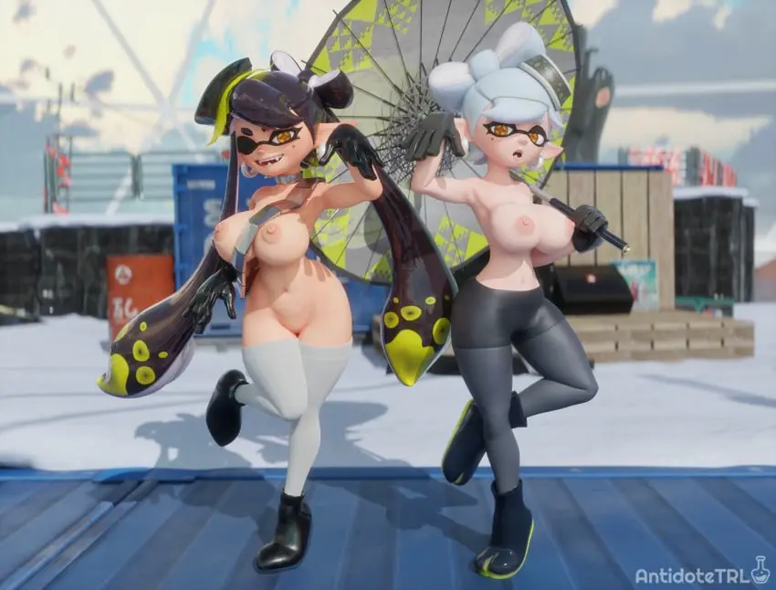 Image big_breasts,breasts,female,female_only,2girls,nude,big_ass,nintendo,3d,topless,public,3d_(artwork),splatoon,splatoon_3,naked_footwear,teasing,functionally_nude,functionally_nude_female,bottomwear,marie_(splatoon),casual,casual_nudity,public_nudity,marie_(wo262),wo262_(3d_model_style),callie_(splatoon),squid_sisters,antidotetrl,callie_(alterna),marie_(alterna),splatoon_3:_return_of_the_mammalians