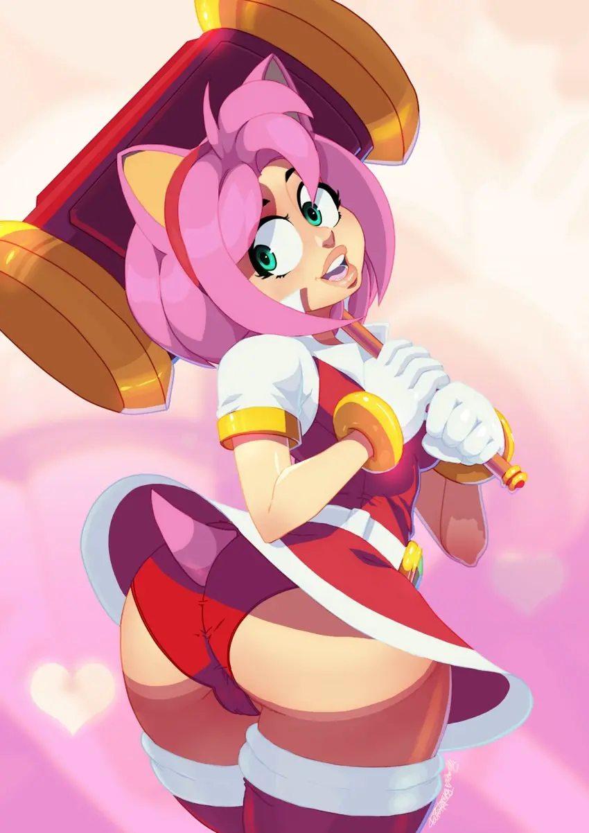 Image big_breasts,breasts,female,female_only,hi_res,highres,open_mouth,gloves,humanized,tail,panties,ass,big_ass,big_butt,bubble_ass,bubble_butt,female_focus,thick_thighs,eyelashes,happy_female,open_smile,white_clothing,pink_hair,2d,green_eyes,thick,stockings,skirt,tight_clothing,belt,2d_(artwork),ass_focus,thin_waist,thick_lips,amy_rose,sega,sonic_(series),sonic_the_hedgehog_(series),open_eyes,2d_artwork,diadem,red_clothing,pink_background,pussy_visible_through_clothes,tight_clothes,belt_buckle,hearts_around_body,shiny_lips,tovio_rogers,piko_piko_hammer,red_diadem,red_skir