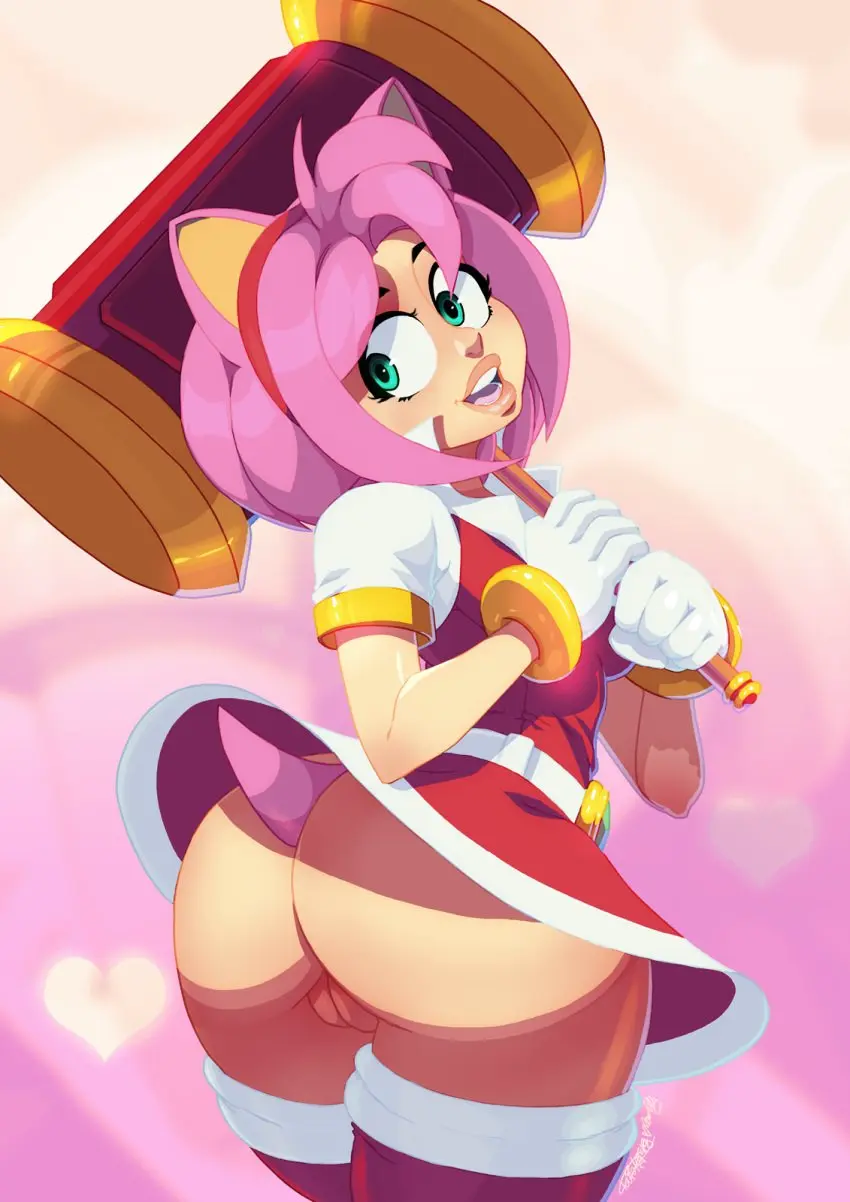 Image big_breasts,breasts,female,female_only,hi_res,highres,open_mouth,gloves,humanized,pussy,tail,panties,ass,big_ass,big_butt,bubble_ass,bubble_butt,female_focus,thick_thighs,vagina,eyelashes,happy_female,open_smile,white_clothing,pink_hair,2d,green_eyes,thick,thick_butt,stockings,skirt,tight_clothing,belt,2d_(artwork),ass_focus,thin_waist,thick_lips,amy_rose,sega,sonic_(series),sonic_the_hedgehog_(series),pussy_lips,open_eyes,2d_artwork,exposed_pussy,diadem,red_clothing,pink_background,innie_pussy,tight_clothes,belt_buckle,pussy_focus,hearts_around_body,pink_pussy,shiny_lips,tovio_rogers,piko_piko_hammer,red_diadem,red_skir
