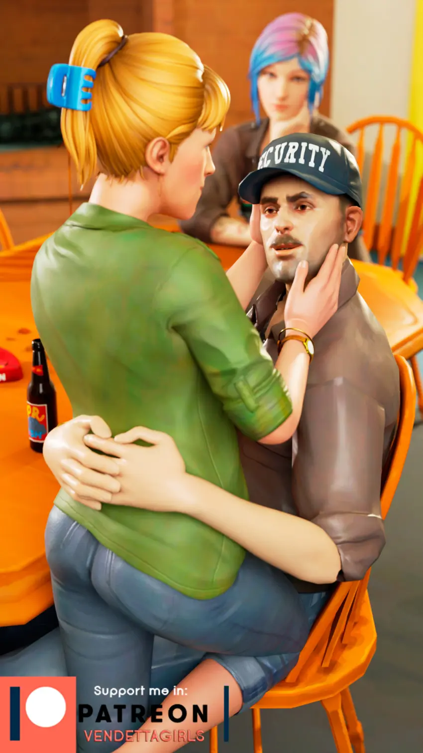Image patreon,3d,blender,couple_(romantic),life_is_strange,chloe_price,david_madsen,joyce_price,vendettagirls