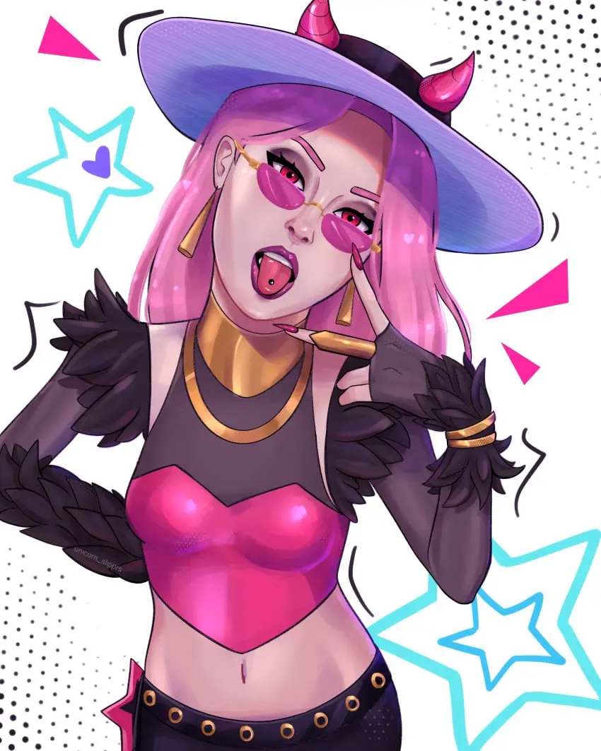Image tongue_out,tongue,fortnite,fortnite:_battle_royale,sunglasses,looking_over_eyewear,looking_over_glasses,looking_over_sunglasses,tinted_eyewear,harpy_haze_(fortnite),haze_(fortnite),pink-tinted_eyewear