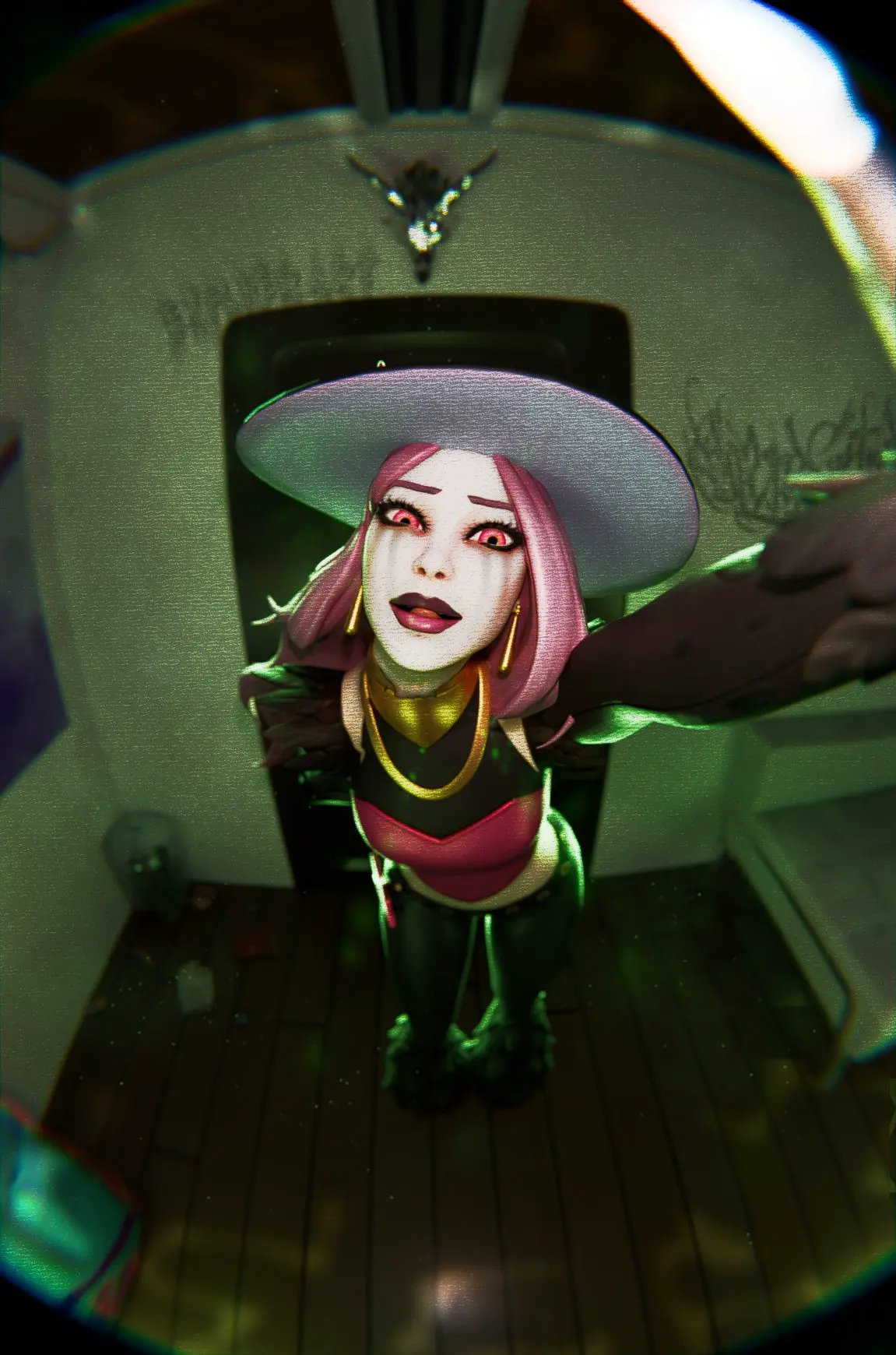 Image fortnite,makeup,runny_makeup,fortnite:_battle_royale,blowjob_face,harpy_haze_(fortnite),haze_(fortnite)