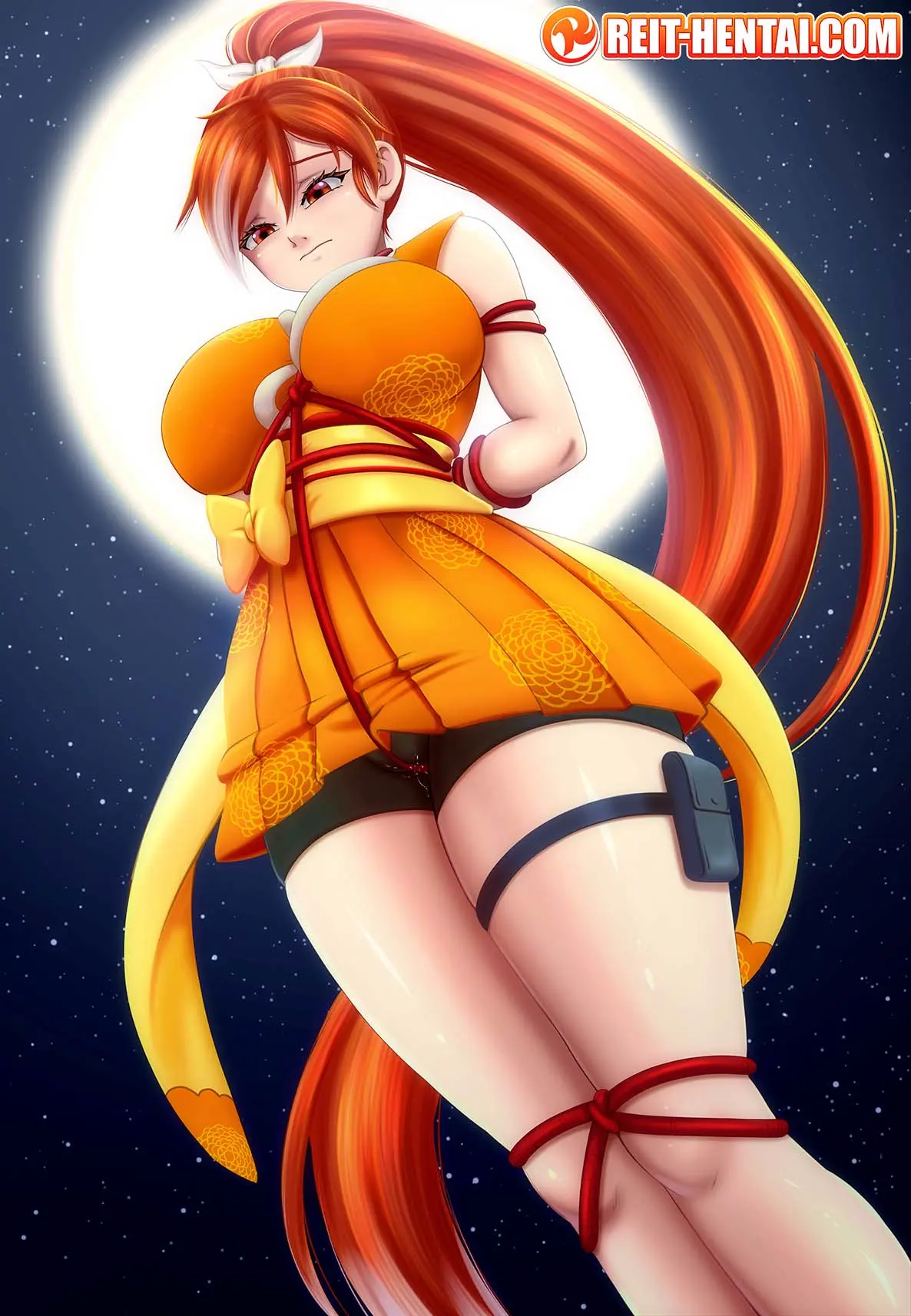Image clothed,female,long_hair,ponytail,virtual_youtuber,watermark,clothed_female,orange_hair,tagme,bondage,tied_up,reit,crunchyroll,crunchyroll-hime