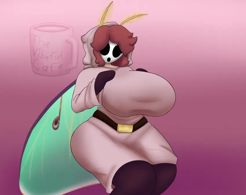 Image big_breasts,breasts,clothed,female,female_only,big_ass,huge_ass,huge_breasts,mario_(series),nintendo,breast_grab,teasing,grabbing_own_breast,shy_gal,thevibefulcafe