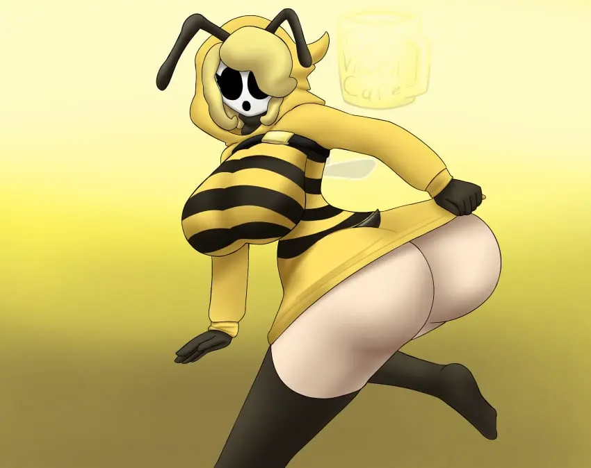 Image big_breasts,breasts,clothed,female,female_only,ass,big_ass,huge_ass,huge_breasts,mario_(series),nintendo,ass_focus,teasing,backboob,casual,casual_nudity,no_underwear,underass,shy_gal,thevibefulcafe