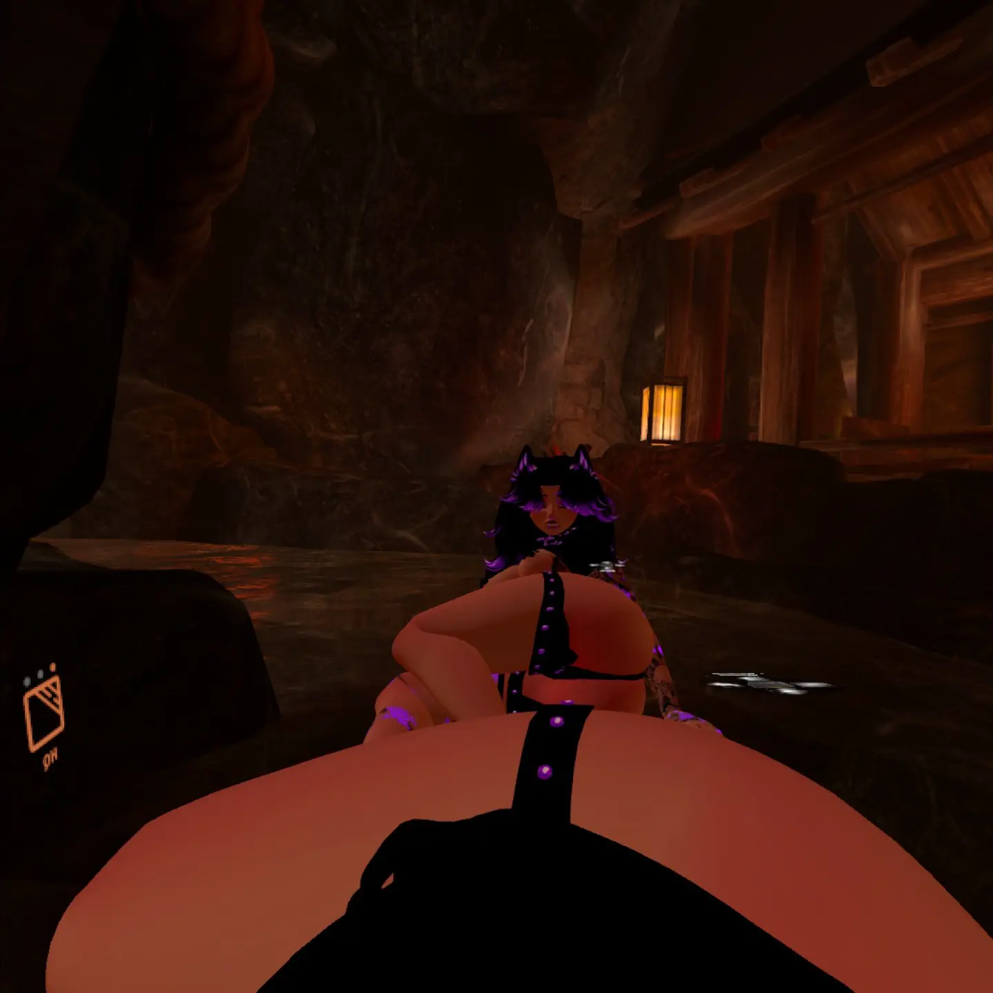 Image breasts,female,ass,anthro,purple_hair,goth,goth_girl,vrchat,vrchat_avatar