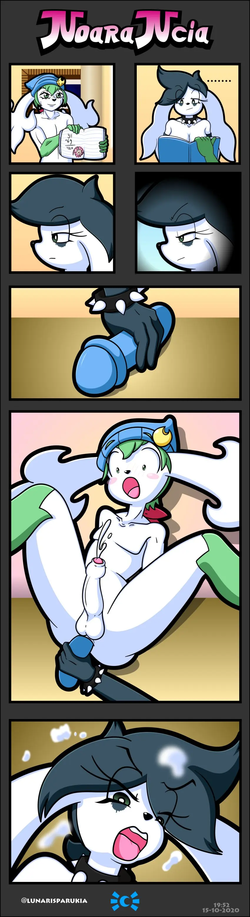 Image blush,clothing,female,hi_res,cum,male,navel,nude,penis,pokemon,pokemon_(species),sex,duo,erection,headwear,anal,anal_sex,femboy,male_only,digital_media_(artwork),headgear,balls,hair,male/female,anthro,green_eyes,absurd_res,cum_while_penetrated,dark_hair,nintendo,penetration,green_hair,comic,genital_fluids,collar,bodily_fluids,fur,genitals,sex_toy,dildo,eyeshadow,makeup,foreskin,uncircumcised,surprised_expression,white_body,pokemorph,male_focus,generation_4_pokemon,white_fur,goth,spikes,male_penetrated,dildo_in_ass,mostly_nude,floppy_ears,incest_(lore),sibling_(lore),object_in_ass,sex_toy_in_ass,sex_toy_insertion,spiked_collar,jojo's_bizarre_adventure,headgear_only,dark_eyes,alternative_fashion,legendary_pokemon,headwear_only,dildo_insertion,female_penetrating,female_penetrating_male,blue_dildo,shaymin,lunaris_parukia,diavolo,diavolo_(jjba),jojo_reference,noa_(lunaris_parukia),shaymee_(lunaris_parukia),sky_forme_shaymin,vento_aureo
