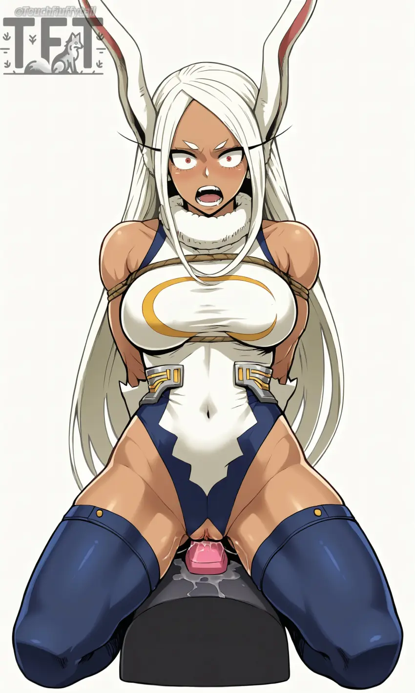 Image female,ai_generated,my_hero_academia,orgasm,ai_assisted,sex_machine,miruko,rumi_usagiyama,hero_outfit_(mha),sybian,touchfluffytails