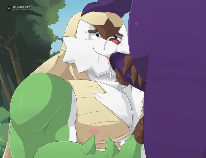 Image nipples,smile,cum,cum_in_mouth,cum_on_face,hand_on_head,male,nude,oral,penis,pokemon,pokemon_(species),tongue,sex,duo,erection,fellatio,humanoid_penis,muscular,male/male,male_only,yaoi,belly,digital_drawing_(artwork),digital_media_(artwork),anthro,cum_inside,ejaculation,gay,nintendo,bara,genital_fluids,bodily_fluids,fur,genitals,mammal,pecs,2024,generation_6_pokemon,purple_body,humanoid_genitalia,penile,tuft,overweight,generation_1_pokemon,overweight_male,body_hair,chest_tuft,chest_hair,hand_on_penis,outside_sex,gengar,chesnaught,spunkerart