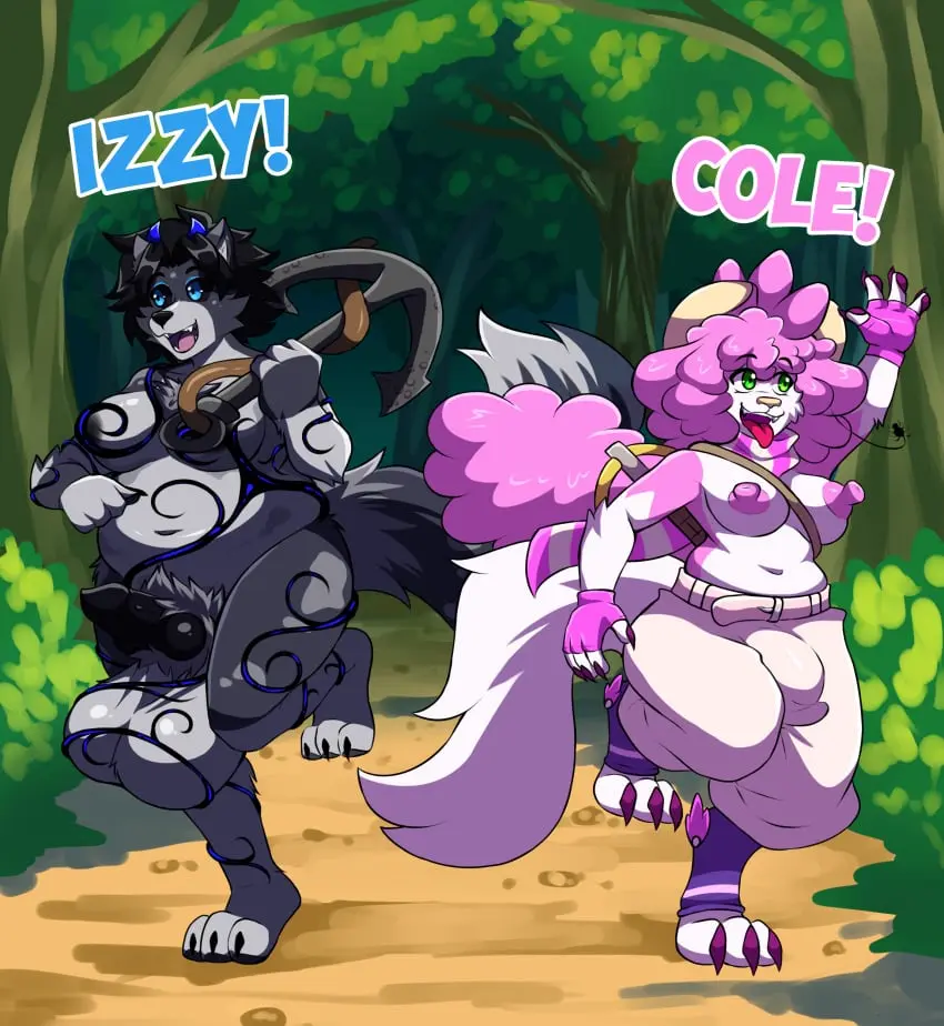 Image breasts,clothed,clothing,hi_res,nipples,black_hair,penis,tail,tongue_out,tongue,ass,thick_thighs,duo,futanari,intersex,areola,pink_nipples,belly,balls,hair,pink_hair,anthro,text,absurd_res,big_balls,slightly_chubby,canid,canine,canis,fur,genitals,grey_body,grey_fur,mammal,wolf,horn,big_nipples,partially_clothed,huge_balls,skimpy,outside,tree,weapon,running,forest,animal_genitalia,animal_penis,canine_genitalia,canine_penis,fluffy,fluffy_tail,forest_background,knot,nature,nature_background,plant,tuft,pubes,overweight,black_sclera,fluffy_hair,black_penis,casual_nudity,slightly_chubby_intersex,chest_tuft,spots,casual_exposure,black_areola,ball_tuft,exclamation_point,white_belly,vines,lilithdog,terraria,zairuz,weapon_on_shoulder,femon