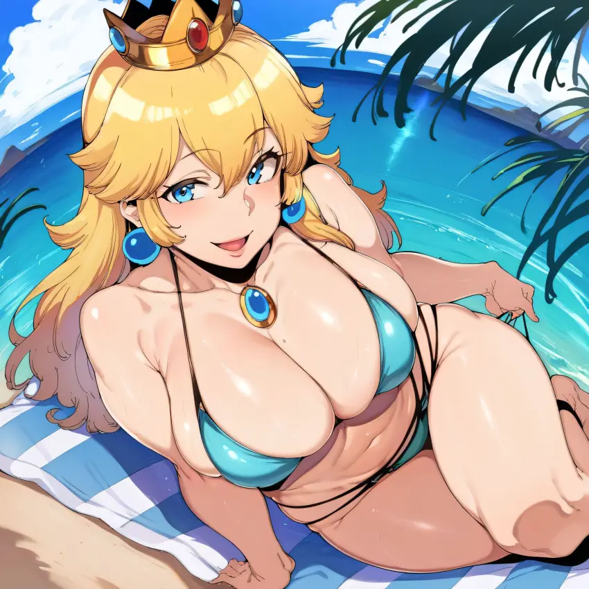 Image 1girls,big_breasts,breasts,female,large_breasts,long_hair,nipples,blue_eyes,sweat,bikini,thick_thighs,thighs,ai_generated,huge_breasts,blonde_hair,busty,curvy,curvy_body,curvy_female,curvy_figure,mario_(series),alternate_breast_size,curvaceous,sweating,sweaty,sweaty_body,princess_peach,sweaty_breasts,venus_body,castle12