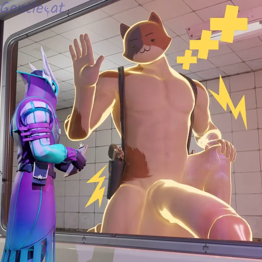 Image male,penis,big_penis,yaoi,size_difference,fortnite,tagme,gentlecat,macro,growth,giant,growing,luminos_(fortnite),meowscles_(fortnite),growing_penis