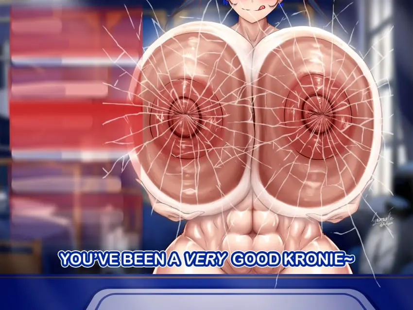 Image 1girls,breasts,female,hi_res,blue_hair,short_hair,virtual_youtuber,huge_breasts,hyper_breasts,massive_breasts,hololive,breast_press,english_text,against_surface,hololive_english,hololive_english_-council-,hololive_english_-promise-,eyes_out_of_frame,livestream,ryusuke_kh_(ryusuke_kyte_hagane),stream_chat,ouro_kronii,kronii's_booba_jumpscare,stream_ui