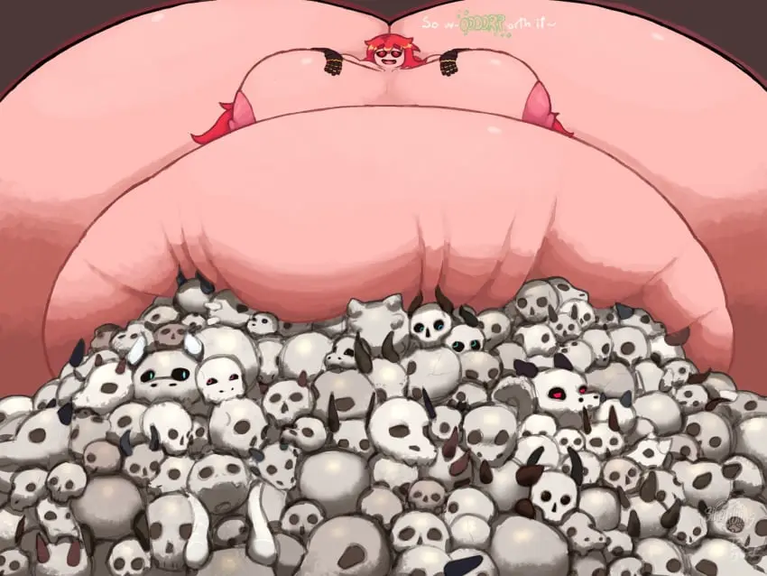 Image 1girls,big_breasts,breasts,female,female_only,large_breasts,nipples,red_eyes,nude,red_hair,ass,big_ass,huge_ass,thick_thighs,massive_ass,wide_hips,areolae,belly,big_belly,huge_belly,huge_breasts,text,hyper_breasts,large_ass,hyper_ass,giant_ass,skull,obese,vore,bones,post_vore,hyper_belly,gigantic_ass,large_belly,burping,gigantic_belly,enormous_ass,enormous_belly,colossal_ass,massive_belly,implied_vore,giant_belly,ghornyb,scarlet_(ghornyb),oh_dear_neptune,colossal_belly