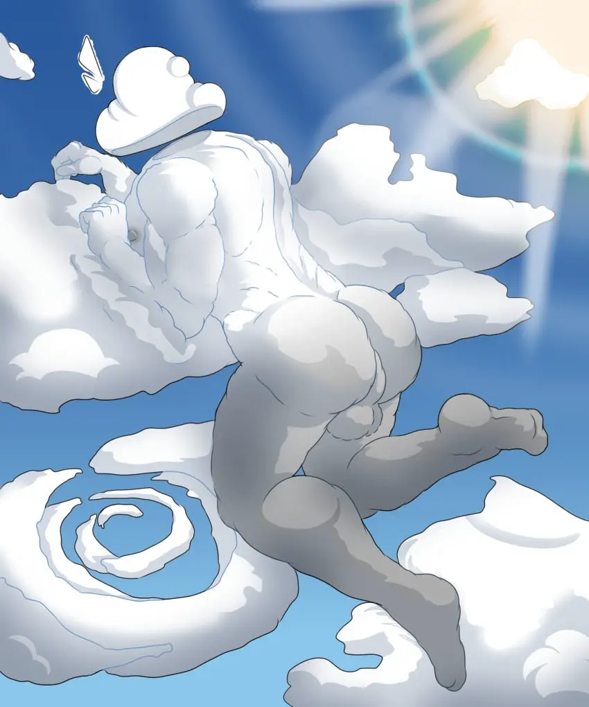 Image solo,male,penis,pussy,ass,big_ass,big_butt,male/male,male_only,yaoi,balls,cloud,gay,bara,presenting,ass_focus,presenting_hindquarters,solo_male,non-human,perineum,sun,clouds,non-human_only,taint,filledcrossiant