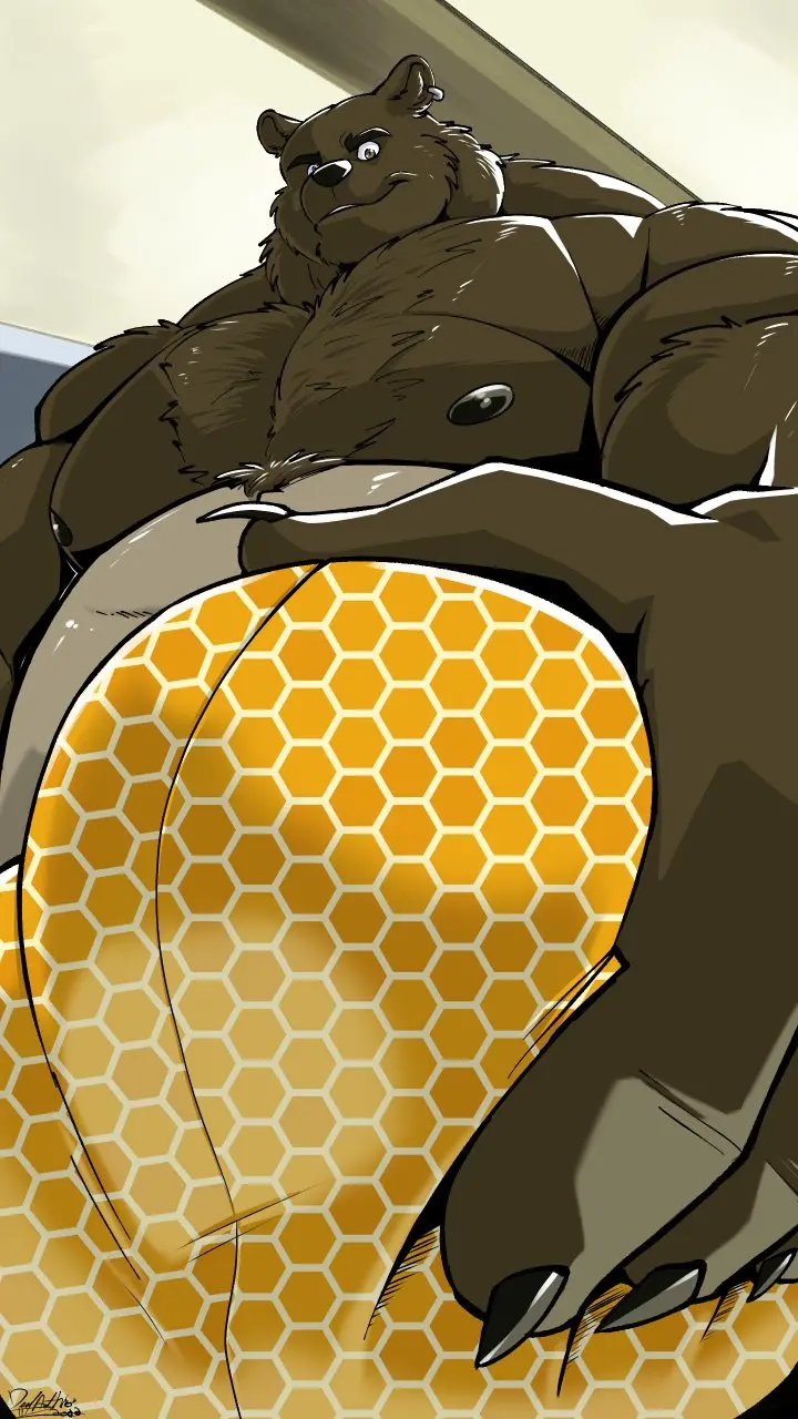 Image clothed,clothing,hi_res,looking_at_viewer,nipples,solo,male,underwear,muscular,muscular_male,anthro,piercing,looking_down,bulge,underwear_only,2022,low-angle_view,mammal,pecs,ear_piercing,bear,front_view,tuft,big_bulge,pattern_clothing,looking_down_at_viewer,masculine_male,chest_tuft,9:16,grope,self_grope,pattern_underwear,bulge_grab,crotch_focus,crotch_grab,deadanthro,honeycomb_(pattern),ky_(kumakingkai40)