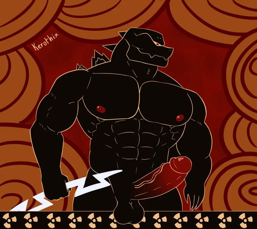 Image male,penis,big_penis,humanoid_penis,male_only,balls,anthro,testicles,anthro_only,pectorals,massive_penis,godzilla_(series),godzilla,big_chest,hercules_(disney),zeuszilla,kerothix