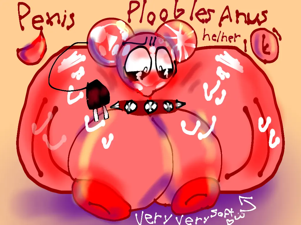Image 1girls,big_breasts,blush,breasts,female,penis,big_ass,big_butt,sweaty_butt,red_penis,looking_down,inverted_nipples,sweating,red_skin,mouse,mouse_ears,robot,shocked_eyes,tentacle_penis,anus_outline,red,pronouns,plug_tail